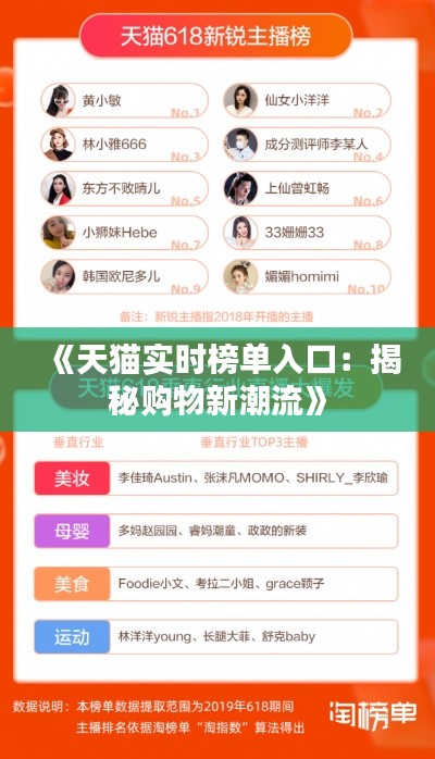 《天猫实时榜单入口：揭秘购物新潮流》