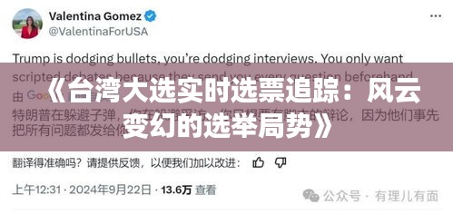 《台湾大选实时选票追踪：风云变幻的选举局势》