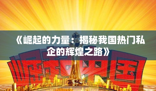 《崛起的力量：揭秘我国热门私企的辉煌之路》