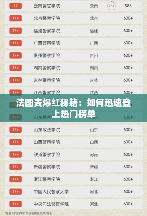 法图麦爆红秘籍：如何迅速登上热门榜单