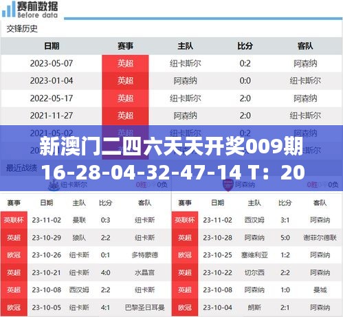 新澳门二四六天天开奖009期16-28-04-32-47-14 T：20