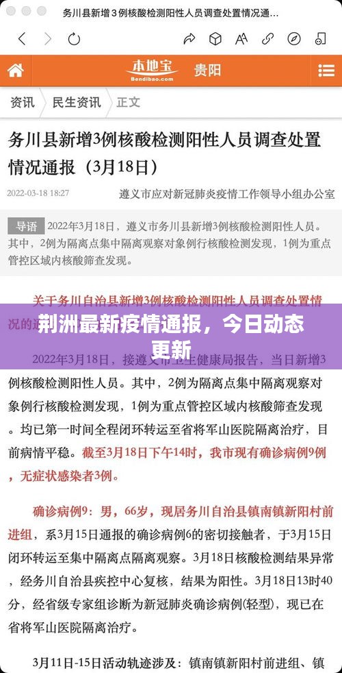 荆洲最新疫情通报，今日动态更新