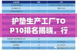 护垫生产工厂TOP10排名揭晓，行业领军榜单