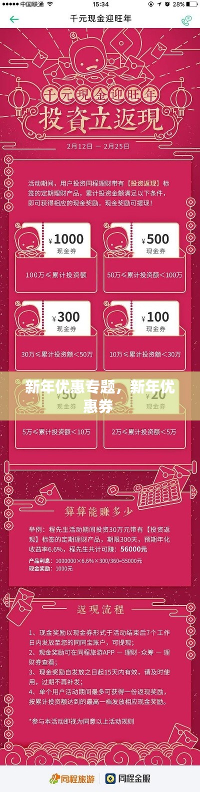 新年优惠专题，新年优惠券 